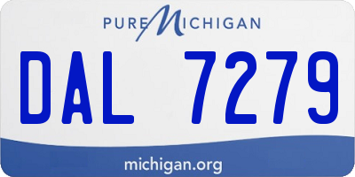 MI license plate DAL7279