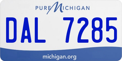 MI license plate DAL7285