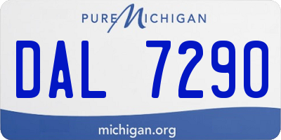 MI license plate DAL7290