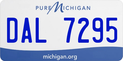 MI license plate DAL7295