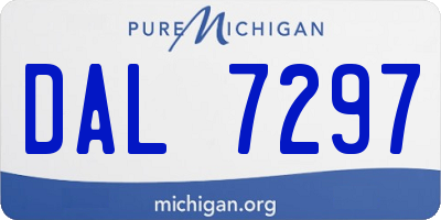MI license plate DAL7297