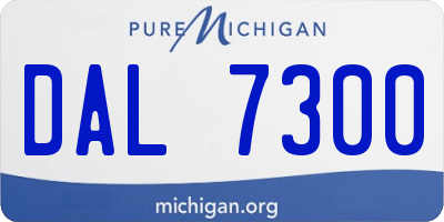 MI license plate DAL7300