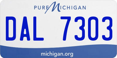 MI license plate DAL7303