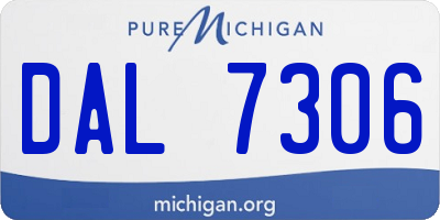 MI license plate DAL7306