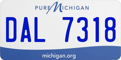 MI license plate DAL7318