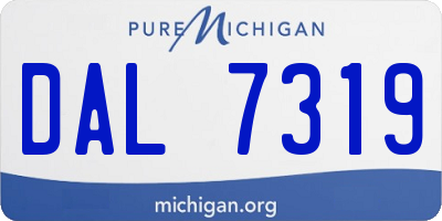 MI license plate DAL7319