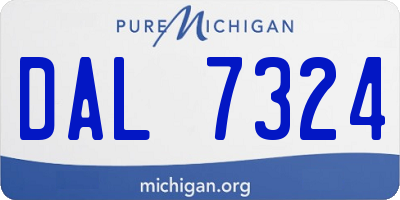 MI license plate DAL7324