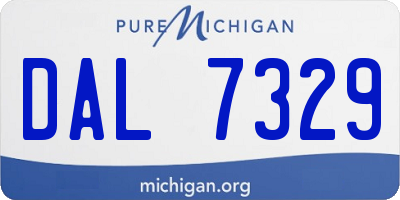 MI license plate DAL7329