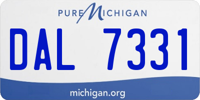 MI license plate DAL7331