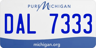 MI license plate DAL7333