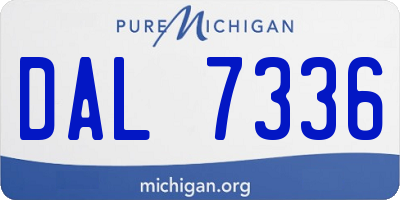 MI license plate DAL7336