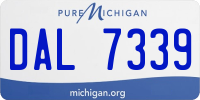 MI license plate DAL7339