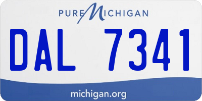 MI license plate DAL7341