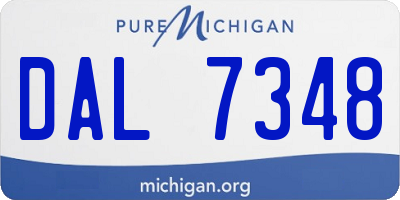 MI license plate DAL7348