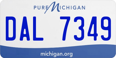 MI license plate DAL7349