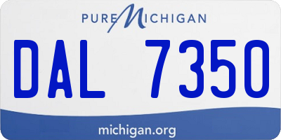 MI license plate DAL7350