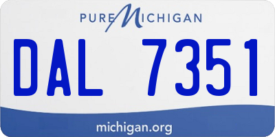 MI license plate DAL7351