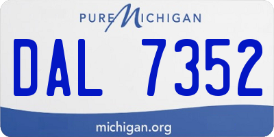 MI license plate DAL7352