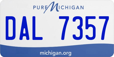 MI license plate DAL7357