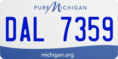 MI license plate DAL7359