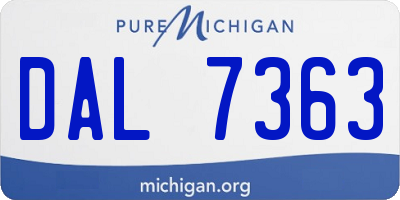 MI license plate DAL7363
