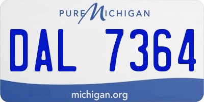 MI license plate DAL7364