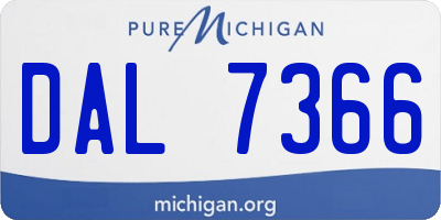 MI license plate DAL7366