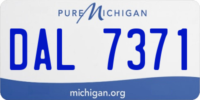 MI license plate DAL7371