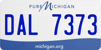 MI license plate DAL7373