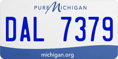 MI license plate DAL7379