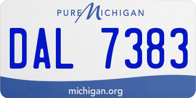 MI license plate DAL7383