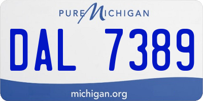 MI license plate DAL7389