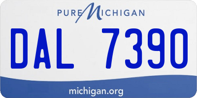 MI license plate DAL7390