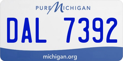 MI license plate DAL7392