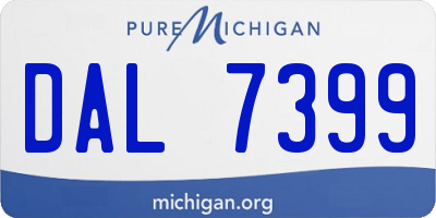 MI license plate DAL7399