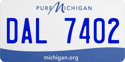 MI license plate DAL7402