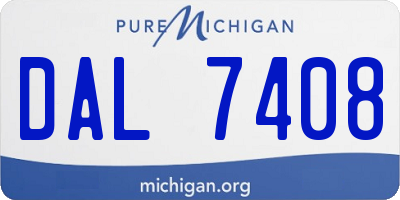 MI license plate DAL7408