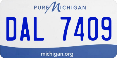 MI license plate DAL7409