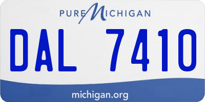 MI license plate DAL7410