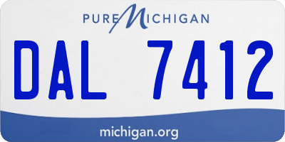 MI license plate DAL7412