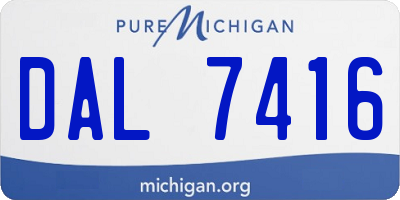 MI license plate DAL7416