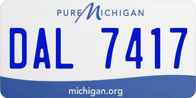 MI license plate DAL7417