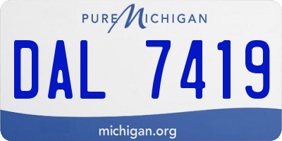 MI license plate DAL7419