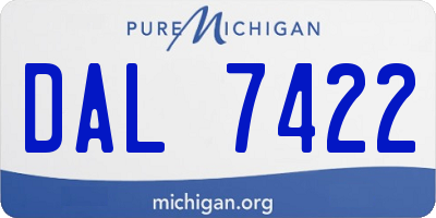 MI license plate DAL7422