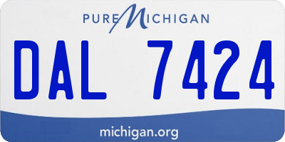 MI license plate DAL7424