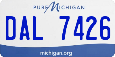 MI license plate DAL7426