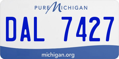 MI license plate DAL7427