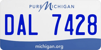 MI license plate DAL7428