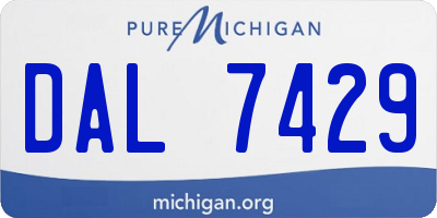 MI license plate DAL7429