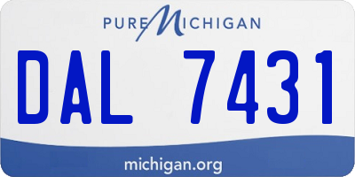 MI license plate DAL7431